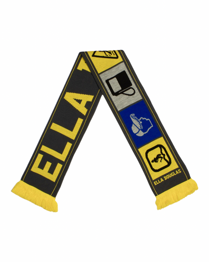 Scarf with safety symbols on a white background